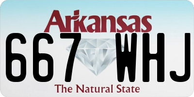 AR license plate 667WHJ
