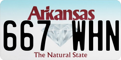 AR license plate 667WHN