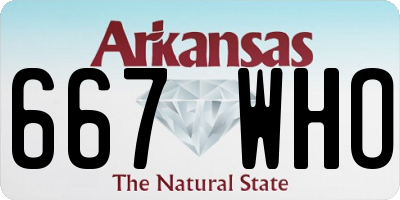 AR license plate 667WHO