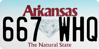 AR license plate 667WHQ