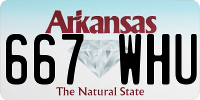 AR license plate 667WHU