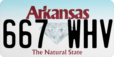 AR license plate 667WHV