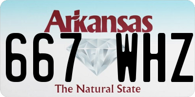 AR license plate 667WHZ