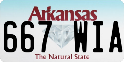 AR license plate 667WIA