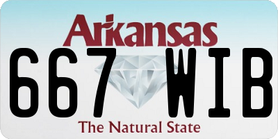 AR license plate 667WIB