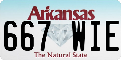 AR license plate 667WIE