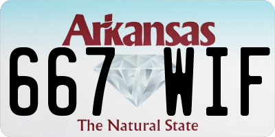 AR license plate 667WIF