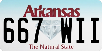 AR license plate 667WII