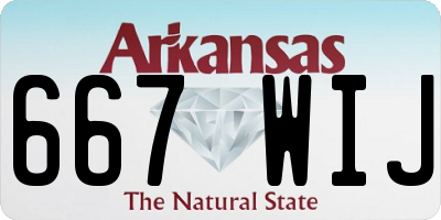 AR license plate 667WIJ