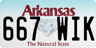 AR license plate 667WIK