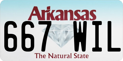 AR license plate 667WIL