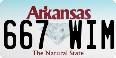 AR license plate 667WIM