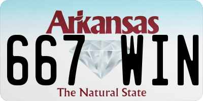 AR license plate 667WIN