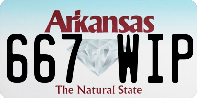 AR license plate 667WIP