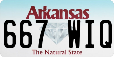 AR license plate 667WIQ