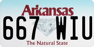 AR license plate 667WIU