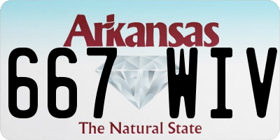 AR license plate 667WIV