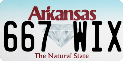 AR license plate 667WIX