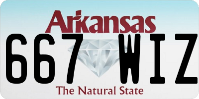 AR license plate 667WIZ