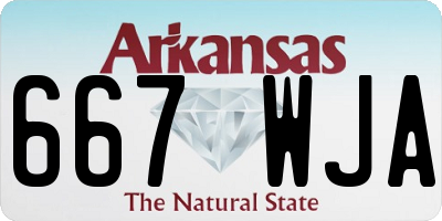 AR license plate 667WJA