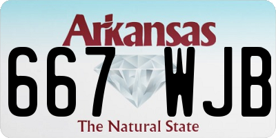 AR license plate 667WJB
