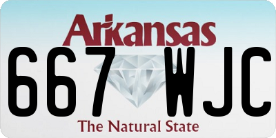 AR license plate 667WJC