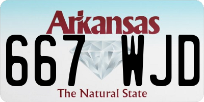 AR license plate 667WJD