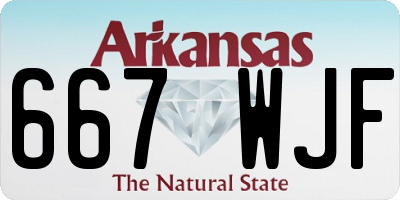 AR license plate 667WJF