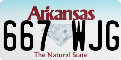 AR license plate 667WJG