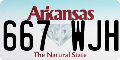 AR license plate 667WJH