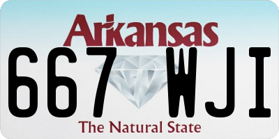 AR license plate 667WJI