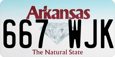 AR license plate 667WJK