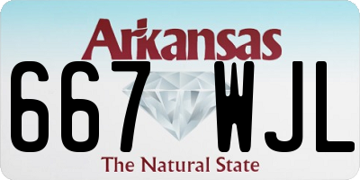 AR license plate 667WJL