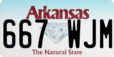 AR license plate 667WJM