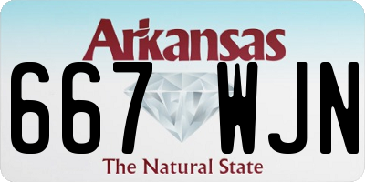 AR license plate 667WJN