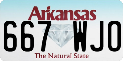 AR license plate 667WJO