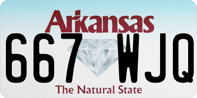 AR license plate 667WJQ