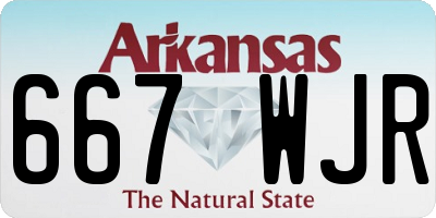 AR license plate 667WJR