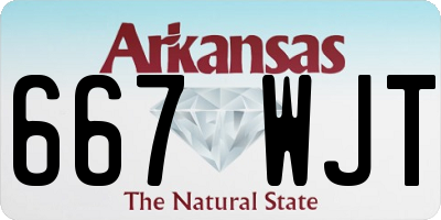 AR license plate 667WJT