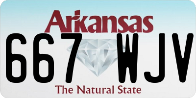 AR license plate 667WJV