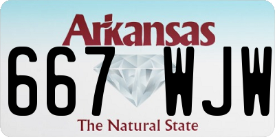 AR license plate 667WJW
