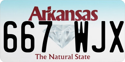 AR license plate 667WJX