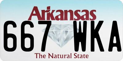 AR license plate 667WKA