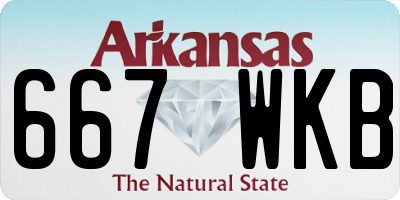 AR license plate 667WKB
