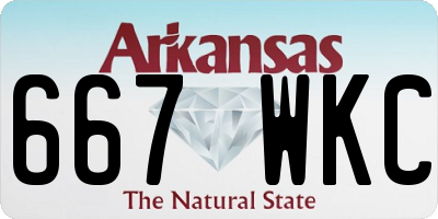 AR license plate 667WKC