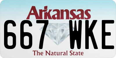 AR license plate 667WKE