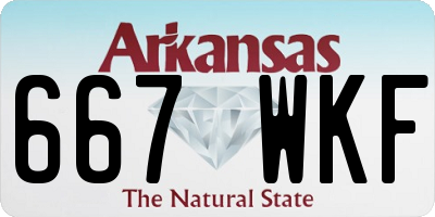 AR license plate 667WKF