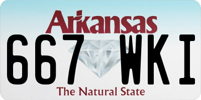 AR license plate 667WKI