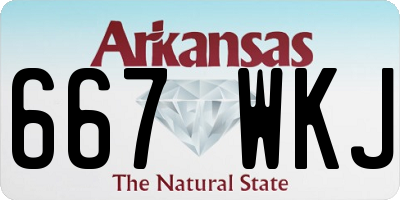 AR license plate 667WKJ
