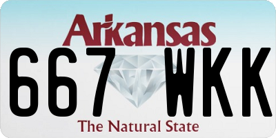 AR license plate 667WKK